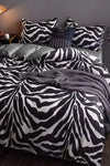 Hillkar Global Biancheria Da Letto Ranforce di cotone Zebra Bianco e Nero, 200 x 220 cm