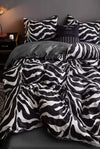 Hillkar Global Biancheria Da Letto Ranforce di cotone Zebra Bianco e Nero, 200 x 220 cm