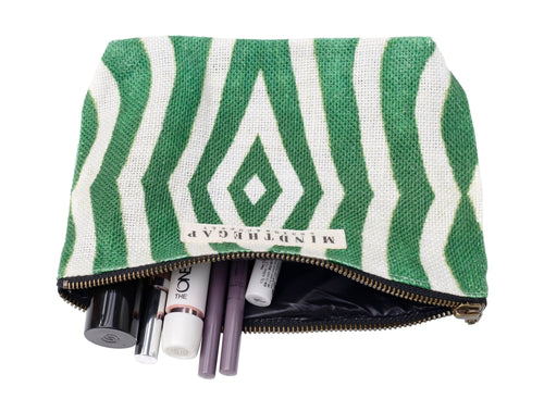 Global Art Borsa cosmetica Riverside Verde / Bianco, l23xL4xH15,5 cm