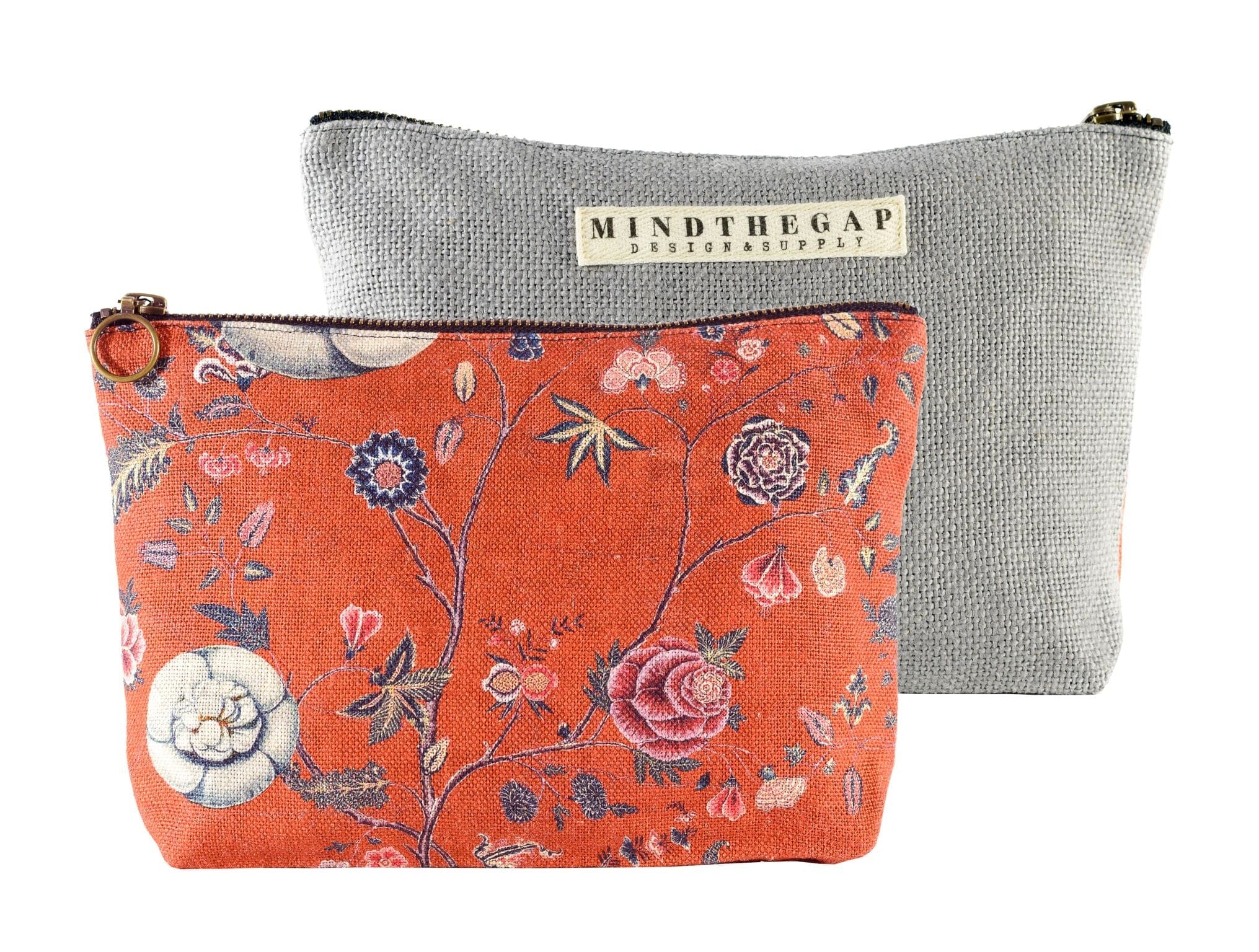 Global Art Borsa per cosmetici Black Bird Red / Grey, l23xL4xH15,5 cm