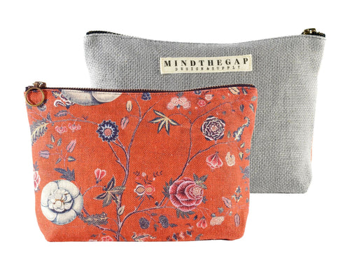 Global Art Borsa per cosmetici Black Bird Red / Grey, l23xL4xH15,5 cm