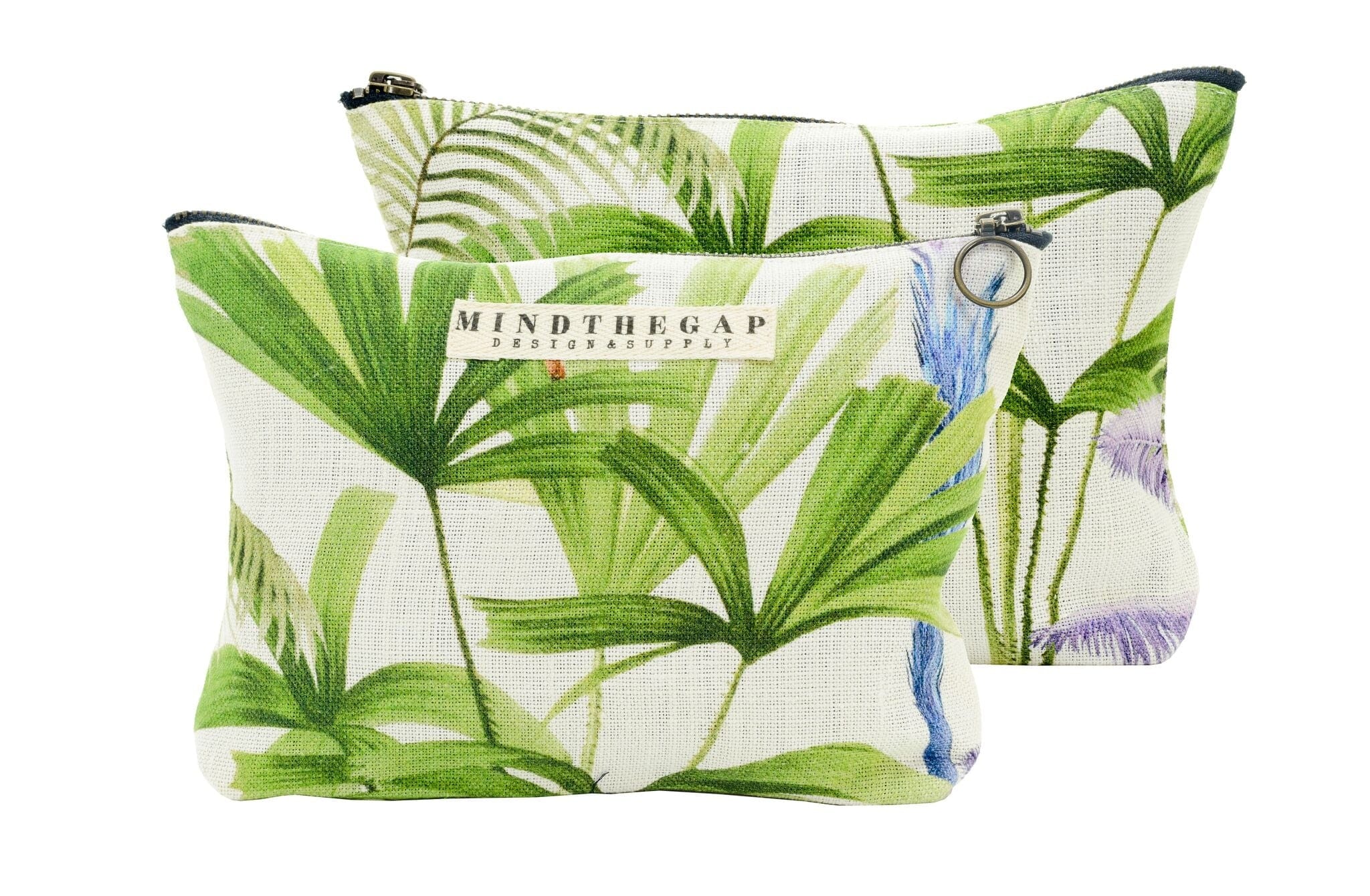 Borsa per cosmetici Palmeras Verde / Bianco, l23xL4xH15,5 cm
