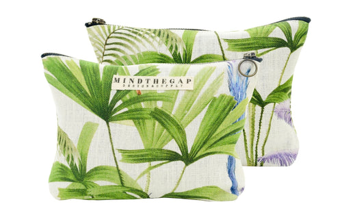 Borsa per cosmetici Palmeras Verde / Bianco, l23xL4xH15,5 cm