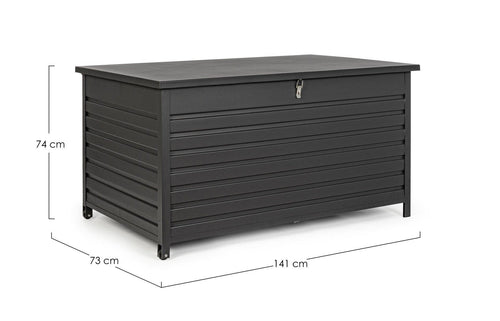 Bizzotto Box portaoggetti da giardino Atlantic Antracite