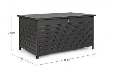 Bizzotto Box portaoggetti da giardino Atlantic Antracite