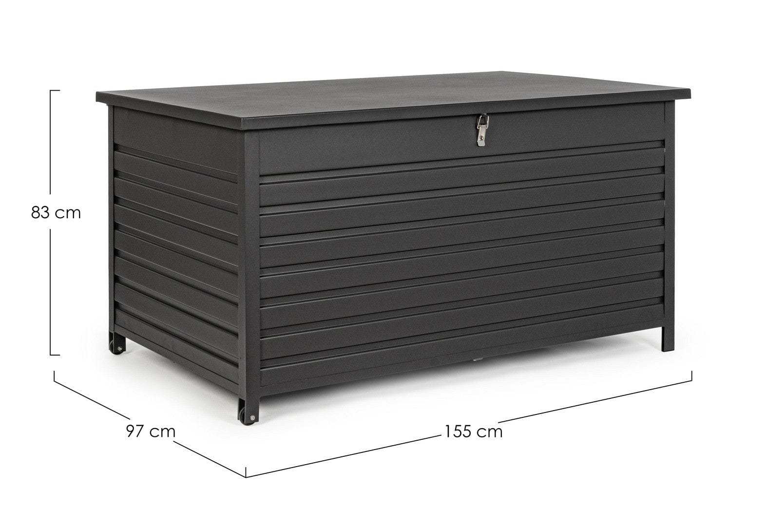 Bizzotto Box portaoggetti da giardino Atlantic Antracite