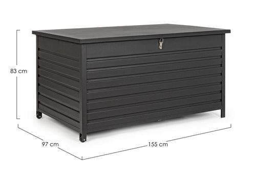 Bizzotto Box portaoggetti da giardino Atlantic Antracite