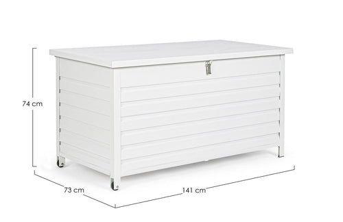 Bizzotto Box portaoggetti da giardino Atlantic Bianco