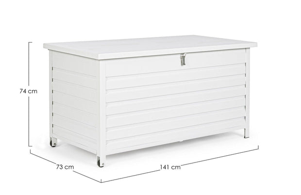 Bizzotto Box portaoggetti da giardino Atlantic Bianco