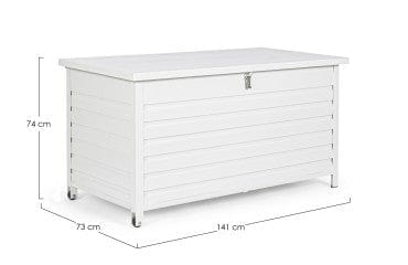 Bizzotto Box portaoggetti da giardino Atlantic Bianco
