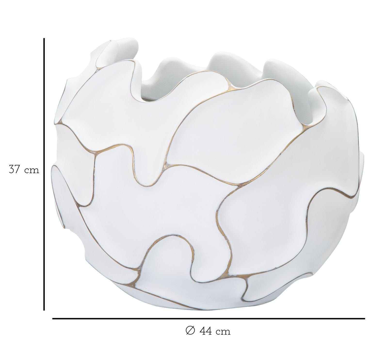Mauro Ferretti Cachepot Resina Lines cm Ø 44x37