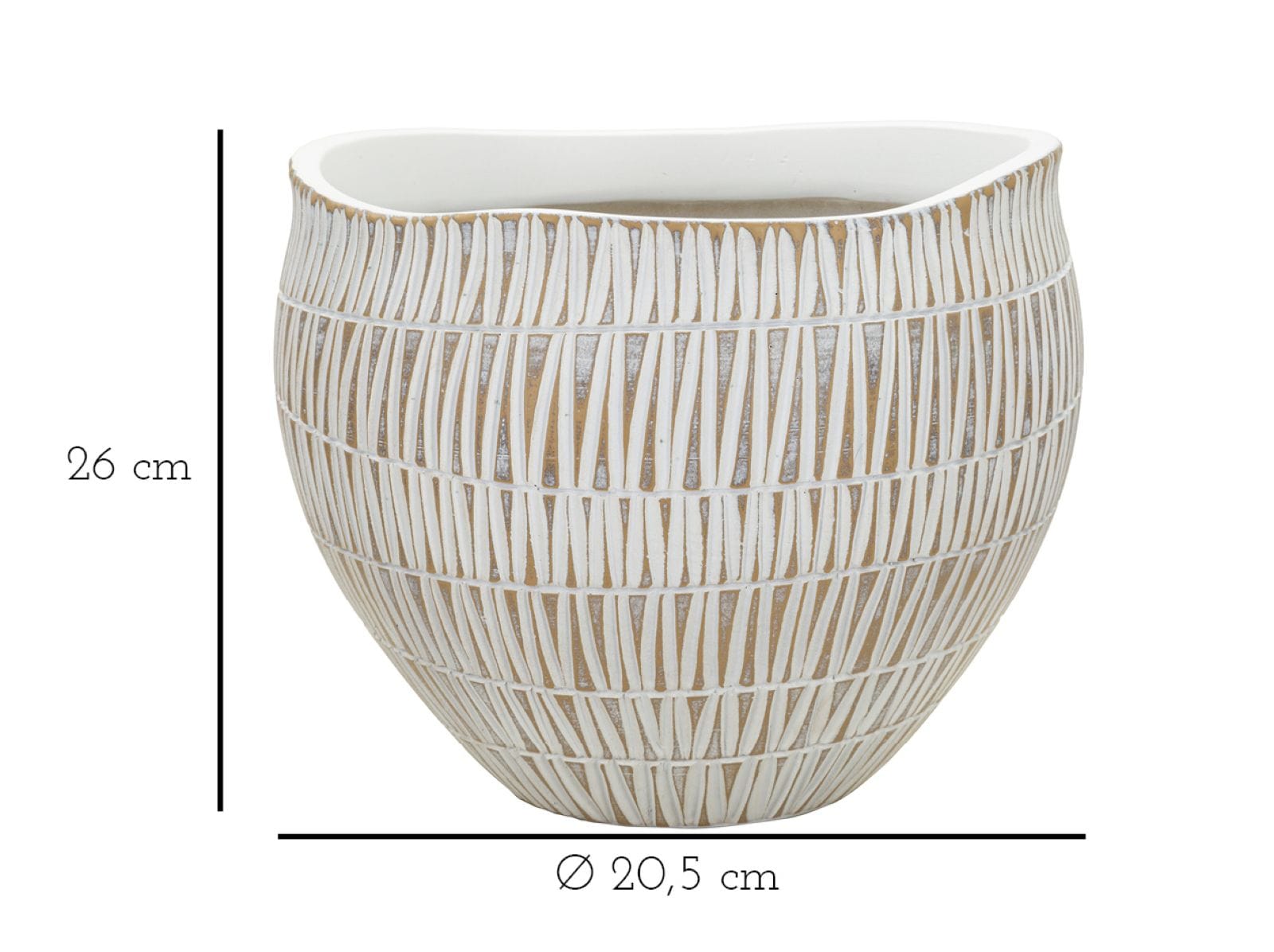 Mauro Ferretti Cachepot Resina Stiky cm Ø 26x20,5