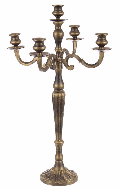 Bizzotto Candeliere 5 braccia Laryn L Ottone
