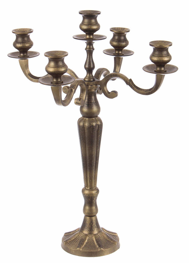 Bizzotto Candeliere 5 braccia Laryn S Ottone