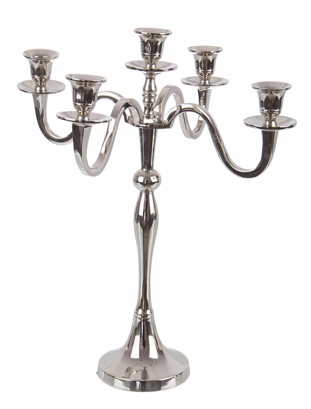 Bizzotto Candeliere 5 braccia Norah Argento