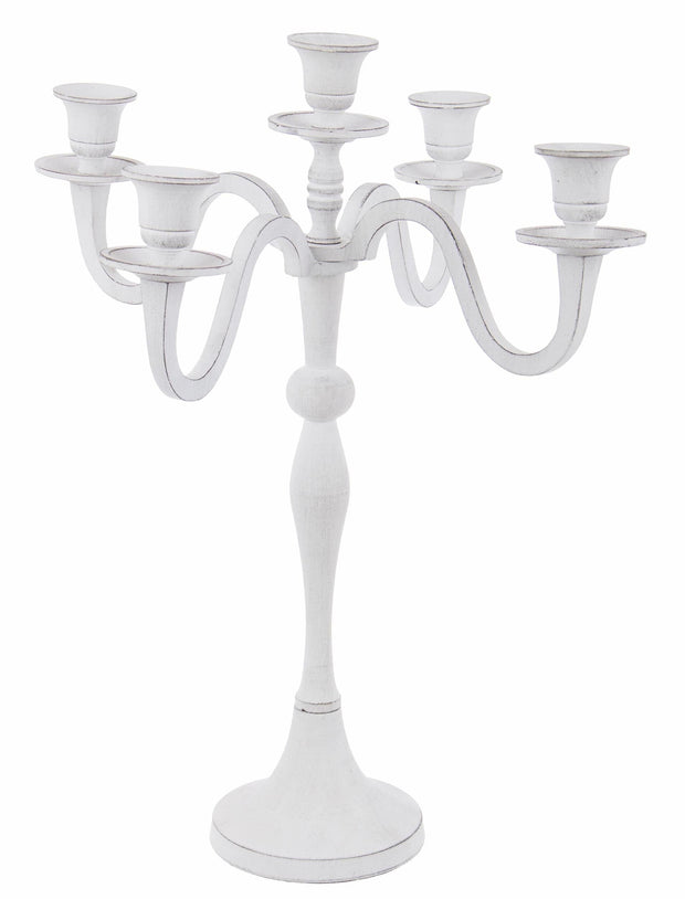 Bizzotto Candeliere 5 braccia Norah Bianco
