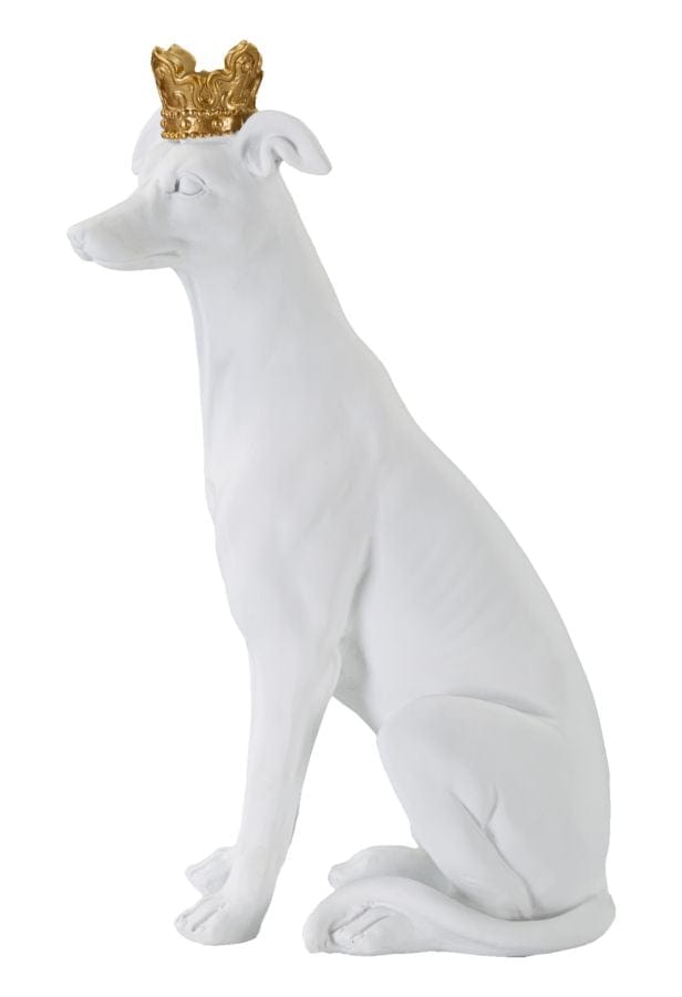 Mauro Ferretti Cane C/Corona Bianco cm 20x12,5x33