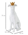 Mauro Ferretti Cane C/Corona Bianco cm 20x12,5x33