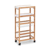 Zeller Carrello da cucina con 4 vani portaoggetti, MDF di bambù naturale, l40xl22xh83 cm