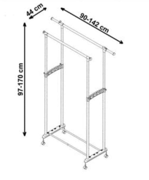 Halmar Carrello porta abiti Wulfric-11 Nero