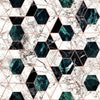 Global Art Carta da parati digitale HEXA Jade