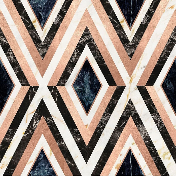 Global Art Carta da parati stampata Diamanti digitali in rame