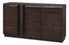 Szynaka Cassettiera in paglia, impiallacciatura e legno, con 3 ante Porti 45 Oak Choco, l160xL42xH90 cm