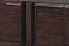 Szynaka Cassettiera in paglia, impiallacciatura e legno, con 3 ante Porti 45 Oak Choco, l160xL42xH90 cm