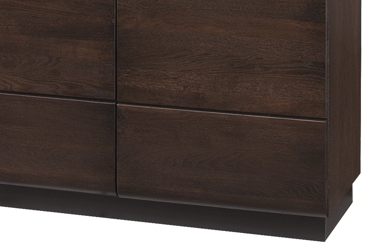 Szynaka Cassettiera in paglia, impiallacciatura e legno, con 3 ante Porti 45 Oak Choco, l160xL42xH90 cm