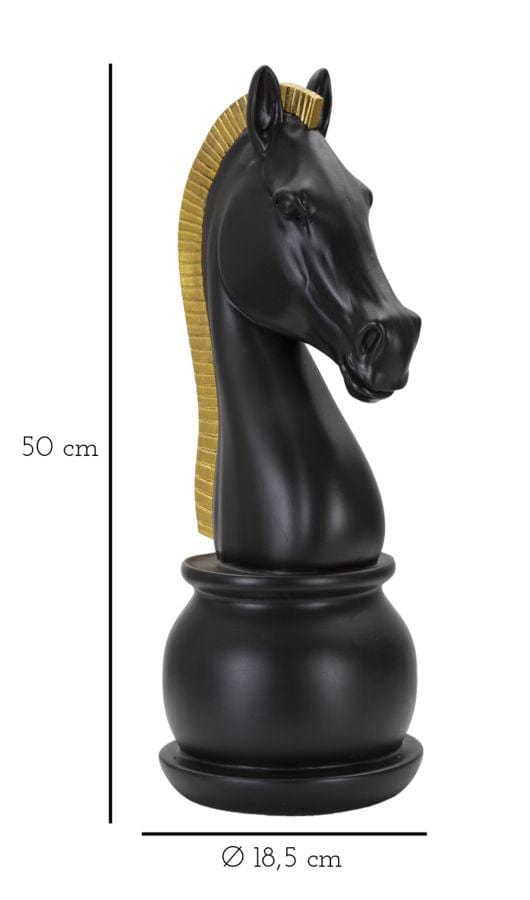 Mauro Ferretti Cavallo Nero E Oro cm Ø 18,5x50