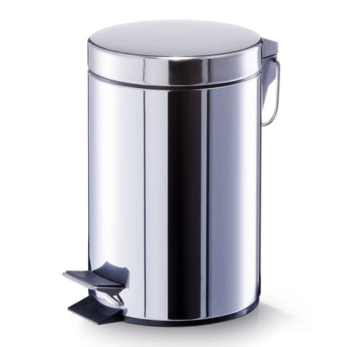 Zeller Cestino a pedale per bagno, Acciaio inox, 3L