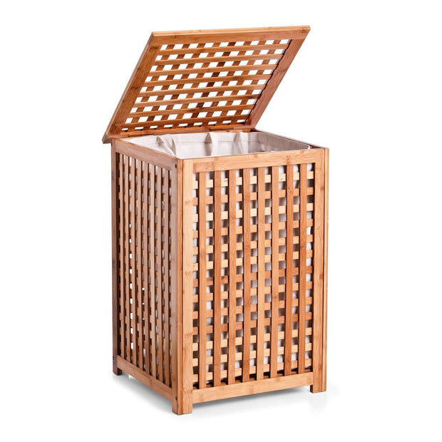 Zeller Cesto per la biancheria, Bambù naturale, l40xl40xh58 cm