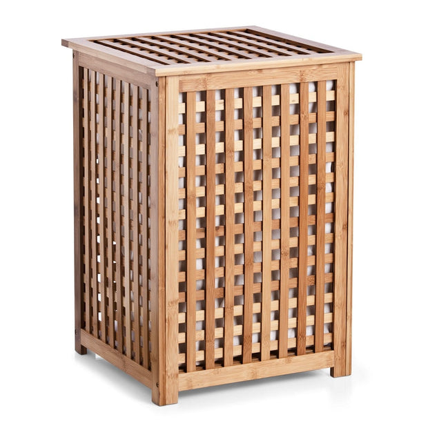 Zeller Cesto per la biancheria, Bambù naturale, l40xl40xh58 cm