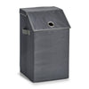 Zeller Cesto portabiancheria con coperchio Home, Poliestere antracite, l34xl34xh60 cm