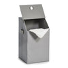 Zeller Cesto portabiancheria con coperchio Home, Poliestere grigio, l34xl34xh60 cm