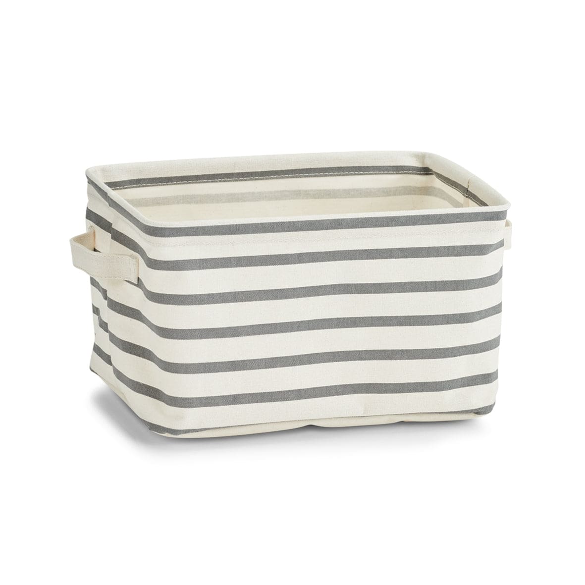 Zeller Cesto portaoggetti in tela, Grigio II Strisce, l28xL21xH16 cm