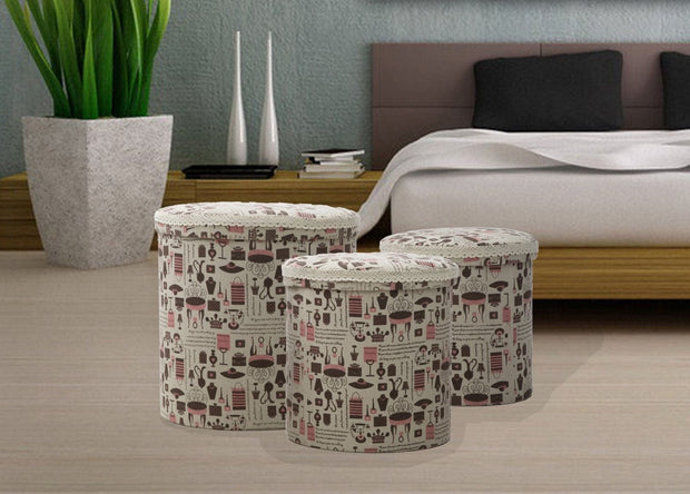 Mauro Ferretti Cestone Home Round Tris cm 44x44 - 38x38 - 34x34