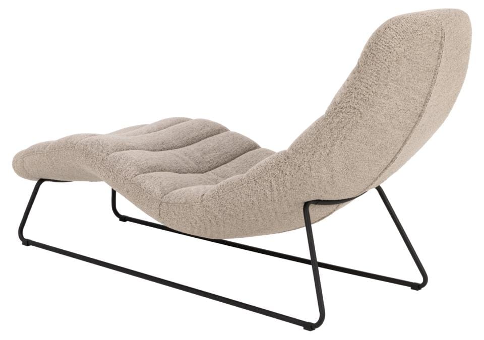 Actona Chaise longue in tessuto Chaplin Marrone