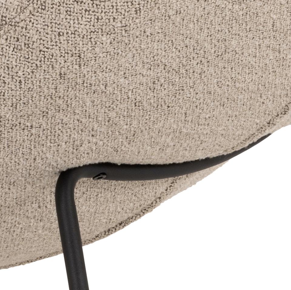 Actona Chaise longue in tessuto Chaplin Marrone