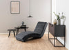 Actona Chaise longue in velluto Slinky Grigio