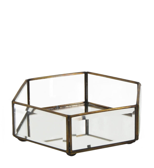 Moycor Cofanetto decorative Hexagonal Piccola Trasparente