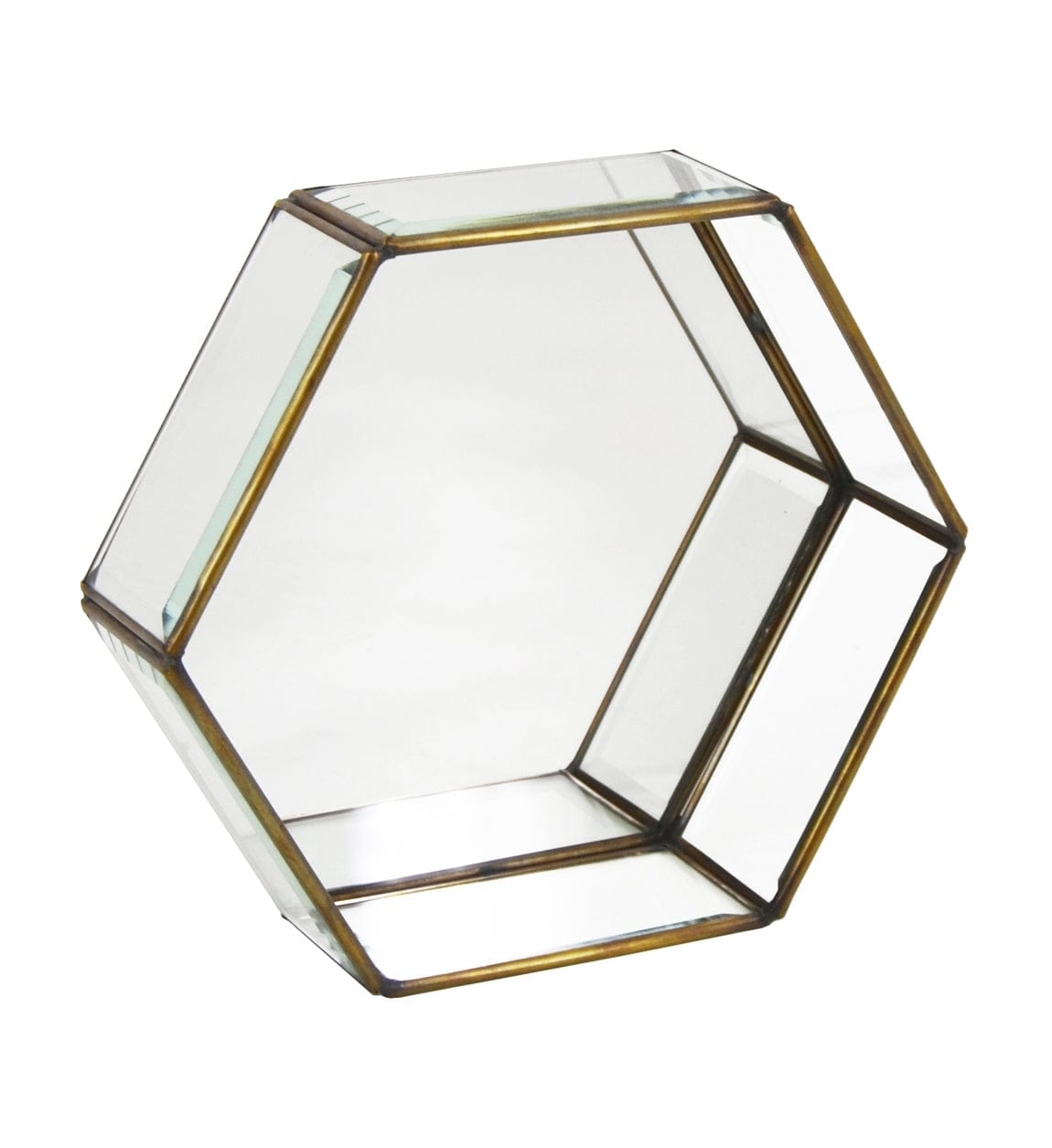 Moycor Cofanetto decorative Hexagonal Piccola Trasparente