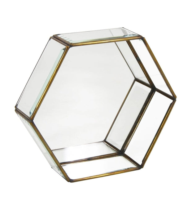 Moycor Cofanetto decorative Hexagonal Piccola Trasparente