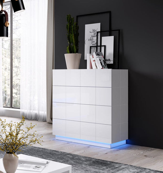Halmar Comò con 4 cassetti Reja Bianco