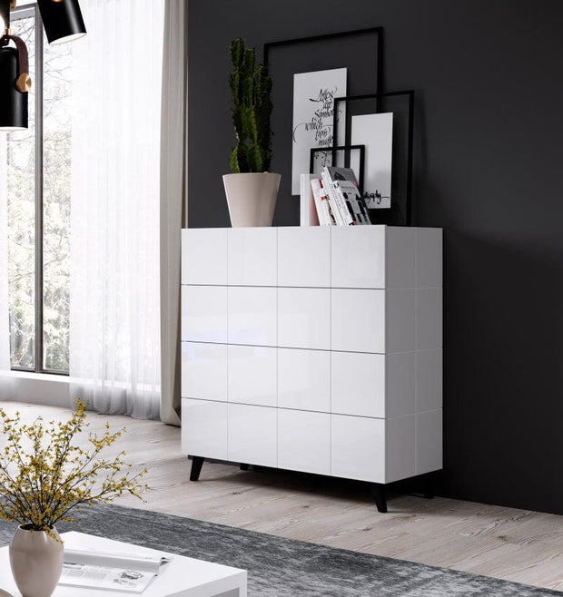 Halmar Comò con 4 cassetti Reja Bianco