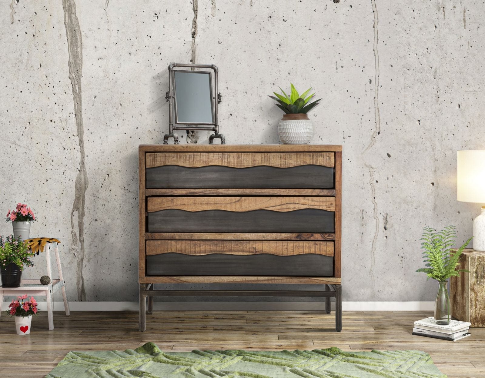 Mauro Ferretti Como Yellowstone cm 88x45x80 (Legno Di Acacia Nilotica)