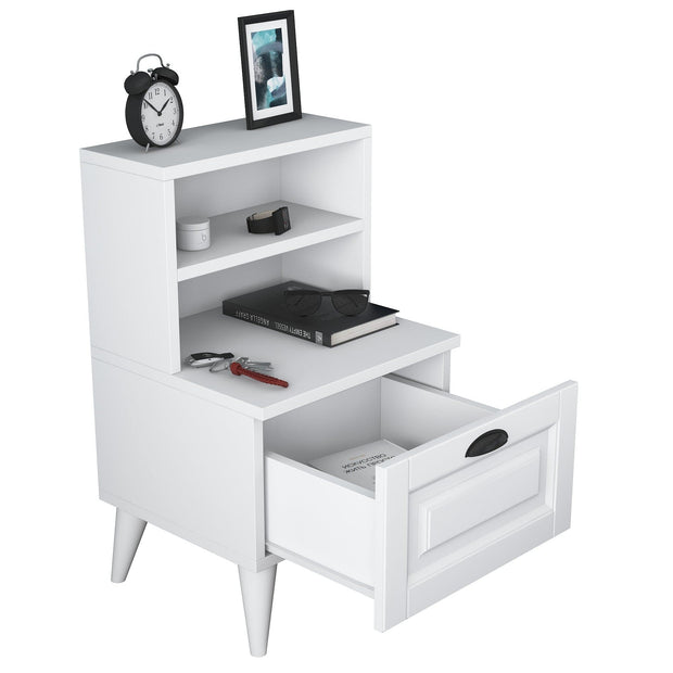 Comodino con 1 cassetto Bandy 2785 Bianco (6)