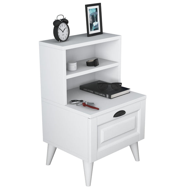 Asir Comodino con 1 cassetto Bandy 2785 Bianco