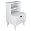 Asir Comodino con 1 cassetto Bandy 2785 Bianco