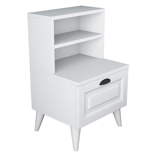 Asir Comodino con 1 cassetto Bandy 2785 Bianco